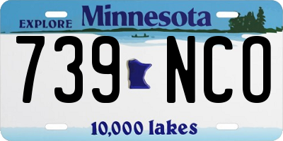 MN license plate 739NCO
