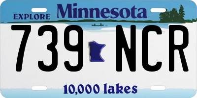 MN license plate 739NCR