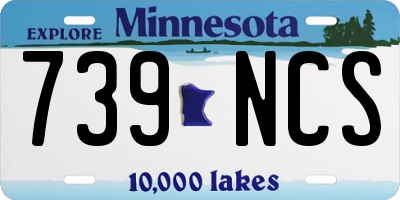 MN license plate 739NCS