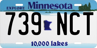 MN license plate 739NCT