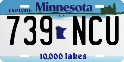 MN license plate 739NCU