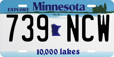 MN license plate 739NCW