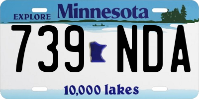 MN license plate 739NDA