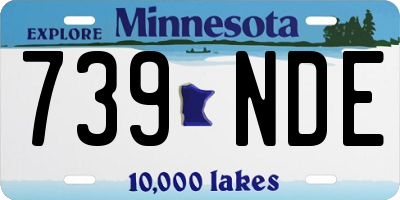 MN license plate 739NDE
