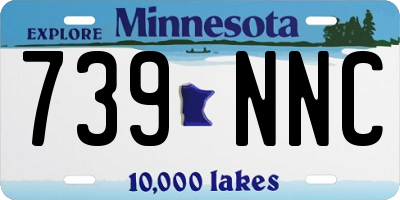 MN license plate 739NNC