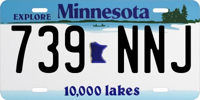 MN license plate 739NNJ