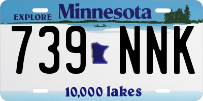 MN license plate 739NNK