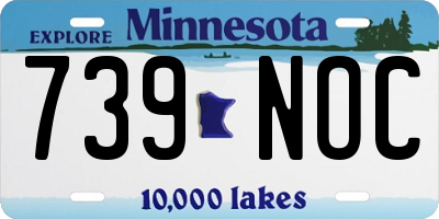 MN license plate 739NOC