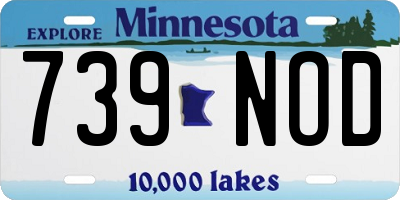 MN license plate 739NOD