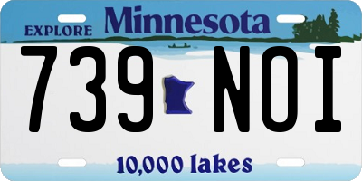 MN license plate 739NOI