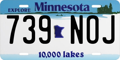 MN license plate 739NOJ