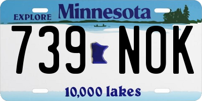 MN license plate 739NOK