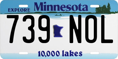 MN license plate 739NOL