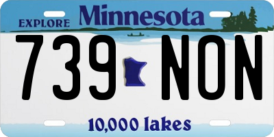 MN license plate 739NON