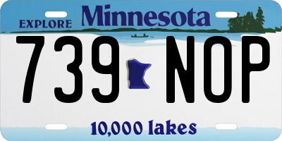 MN license plate 739NOP