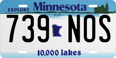MN license plate 739NOS