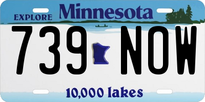 MN license plate 739NOW