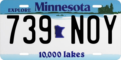 MN license plate 739NOY