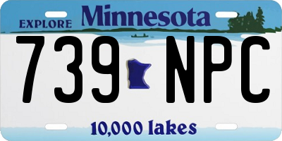 MN license plate 739NPC