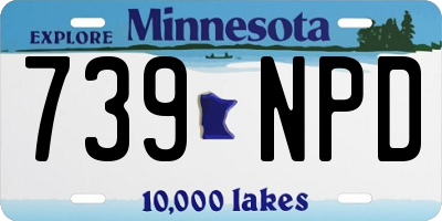 MN license plate 739NPD