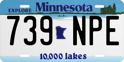 MN license plate 739NPE