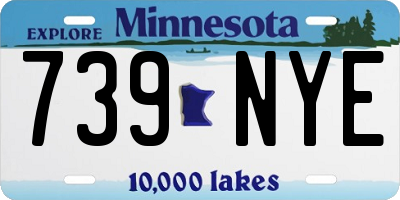 MN license plate 739NYE