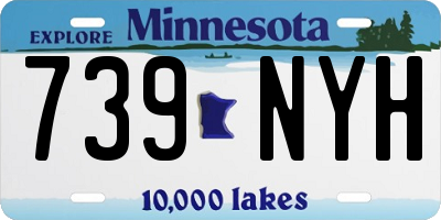 MN license plate 739NYH