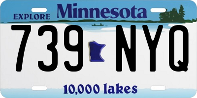 MN license plate 739NYQ