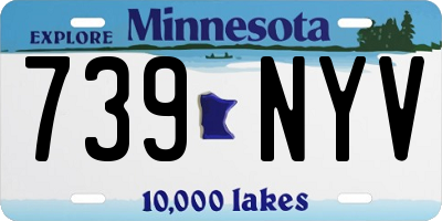 MN license plate 739NYV