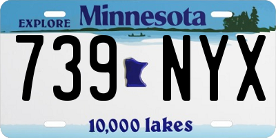 MN license plate 739NYX