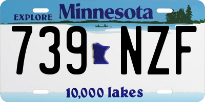 MN license plate 739NZF