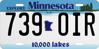 MN license plate 739OIR