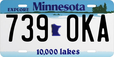 MN license plate 739OKA