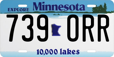 MN license plate 739ORR