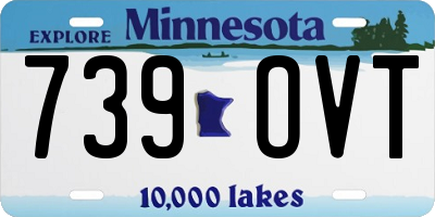 MN license plate 739OVT