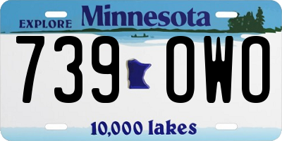 MN license plate 739OWO