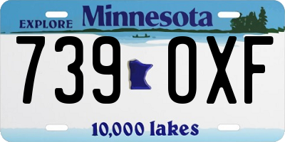 MN license plate 739OXF