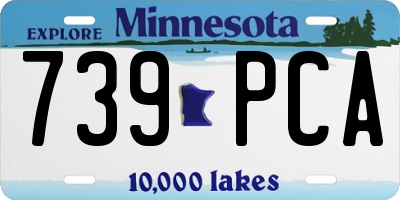 MN license plate 739PCA