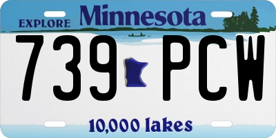 MN license plate 739PCW