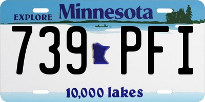MN license plate 739PFI