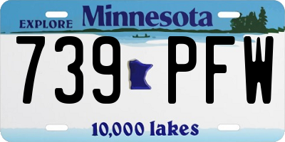 MN license plate 739PFW
