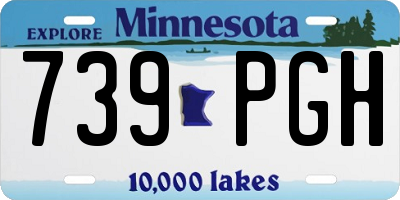 MN license plate 739PGH
