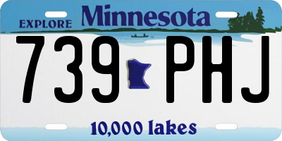 MN license plate 739PHJ