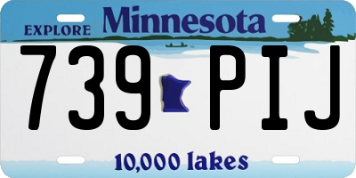 MN license plate 739PIJ