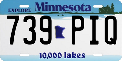 MN license plate 739PIQ
