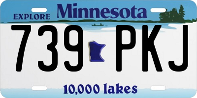 MN license plate 739PKJ