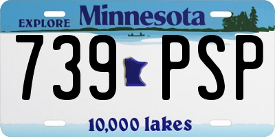 MN license plate 739PSP