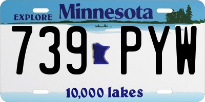 MN license plate 739PYW
