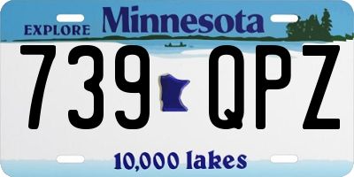 MN license plate 739QPZ