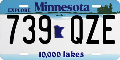 MN license plate 739QZE
